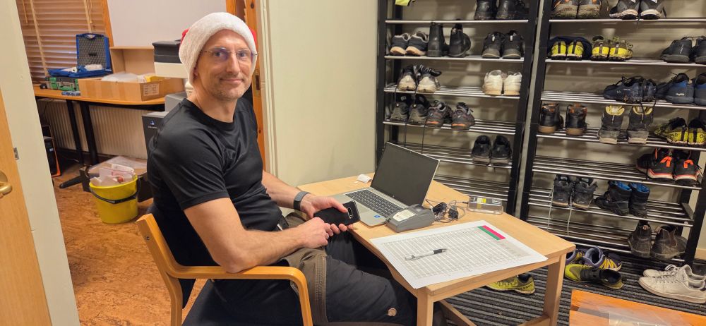 Tomten vid målgång