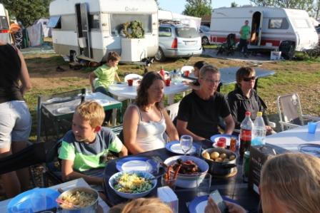 Social samvaro på campingen!