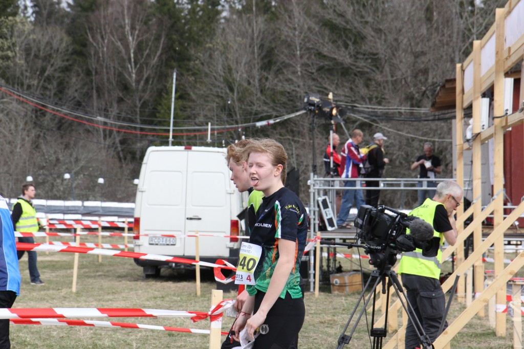 En trött Moa H efter 5,9 km i skogen.