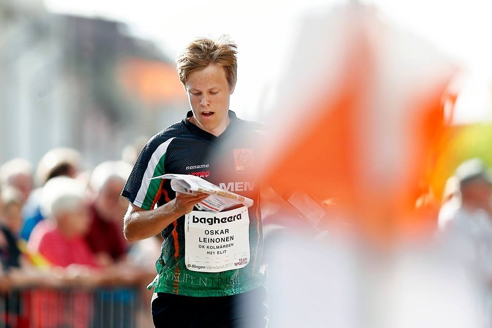 Oskar på sprintetappen. Foto: Peter Holgersson.